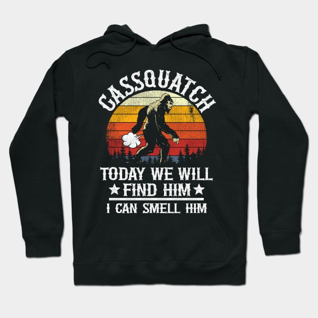 Funny Bigfoot Gassquatch Fart Sasquatch Vintage Hoodie by Kuehni